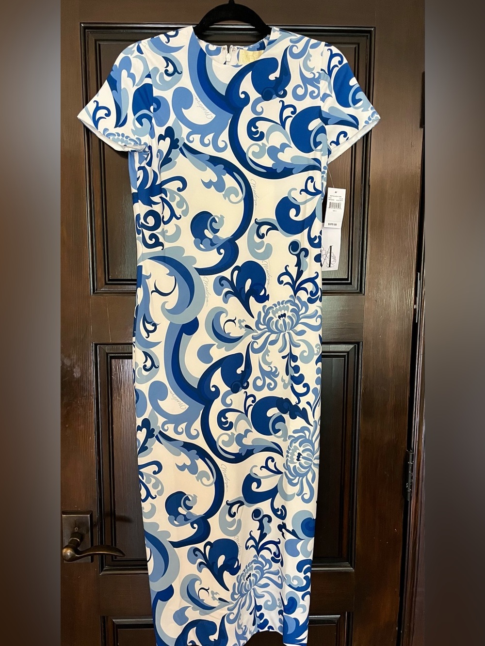 Mestiza New York Blue & White Swirl Print Sheath Dress New With Tags Size 2